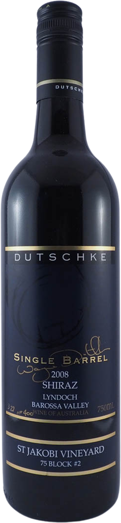 Dutschke Wines Cellar Release Single Barrel St Jakobi Vineyard 75 Block #2 Barossa Valley 2008